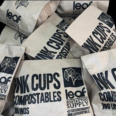 INK CUPS COMPOSTABLES LEAF CAÑA DE AZUCAR 100 UNIDADES.