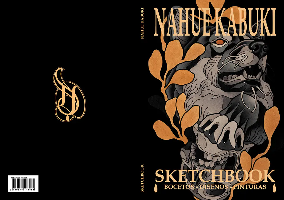 LIBRO NAHUE KABUKI - SKETCH BOOK, BOCETOS, DISEÑOS Y PINTURAS. 1