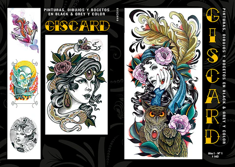 LIBRO GISCARD - PINTURAS, DIBUJOS, BOCETOS EN BLACK&GREY Y COLOR.