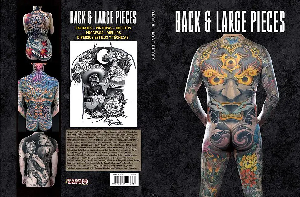 LIBRO BACK & LARGE PIECES - TATUAJES, PINTURAS Y BOCETOS. 1