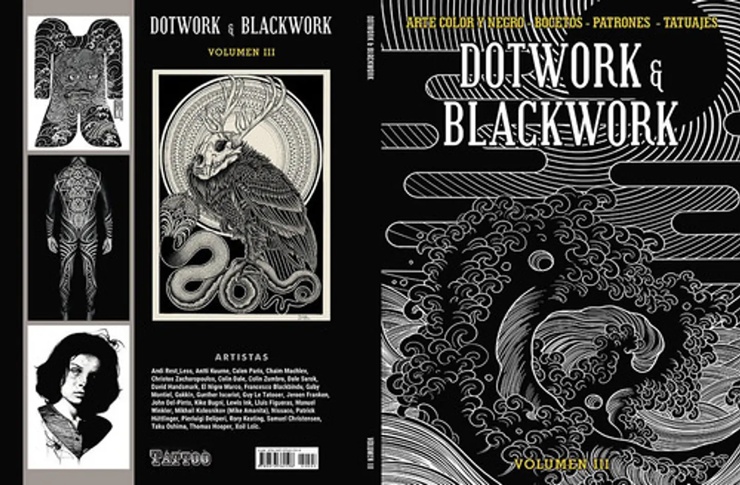 LIBRO DOTWORK Y BLACKWORK (VOLUMEN 3) BOCETOS, PATRONES Y TATUAJES  1