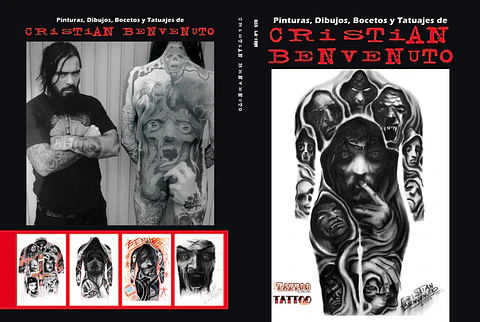 LIBRO CRISTIAN BENVENUTO PINTURAS, DIBUJOS, BOCETOS Y TATUAJES.