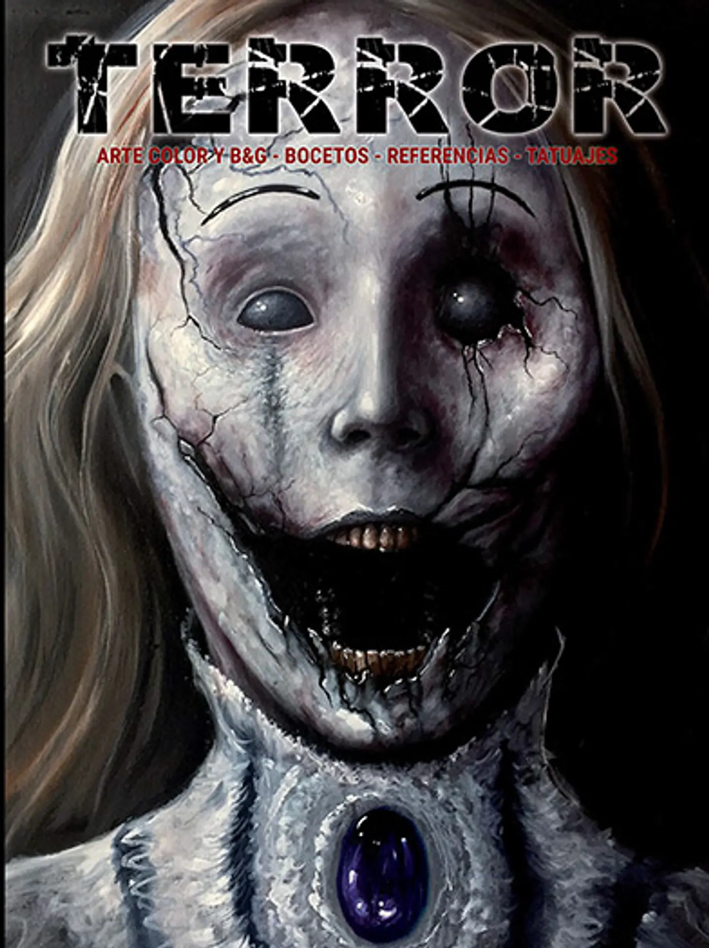 LIBRO TERROR - ARTE COLOR Y B&G - BOCETOS - REFERENCIAS - TATUAJES. 1