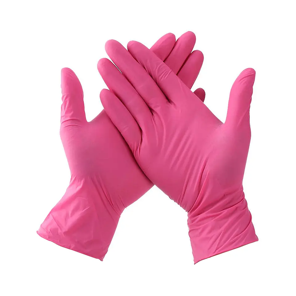 CAJA GUANTES NITRILO ROSADOS TALLA L  1