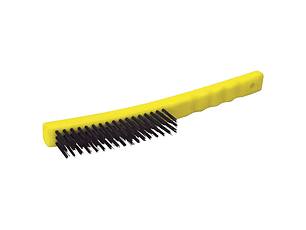 CEPILLO DE ALAMBRE ACERO LATONADO CON MANGO 23,5CM SURTEK