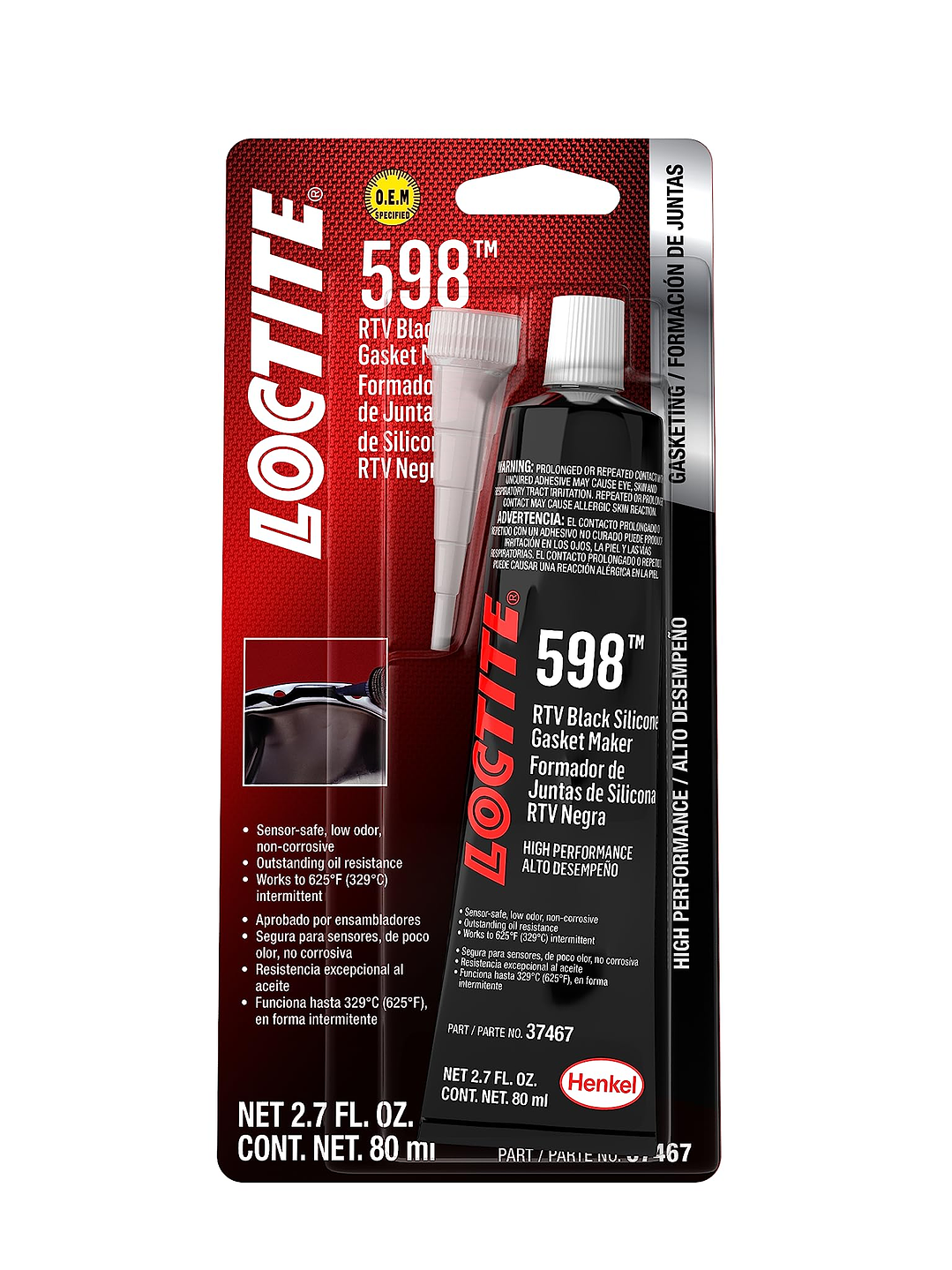 SILICON LOCTITE NEGRO 598 80ML  1