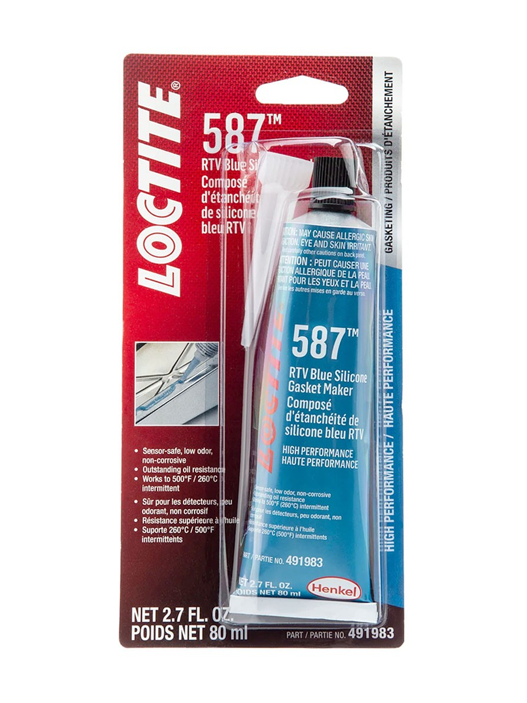 SILICON LOCTITE AZUL 587 80ML  1