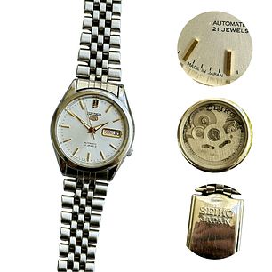 Seiko 5 – Silver Dial – JAPAN MADE - Automatic – 37mm – 7S26-00X0
