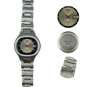 Seiko 5 – 7019-5010 – Bicolor Silver/Graphite – Automático 21J – 37 mm – (314350)