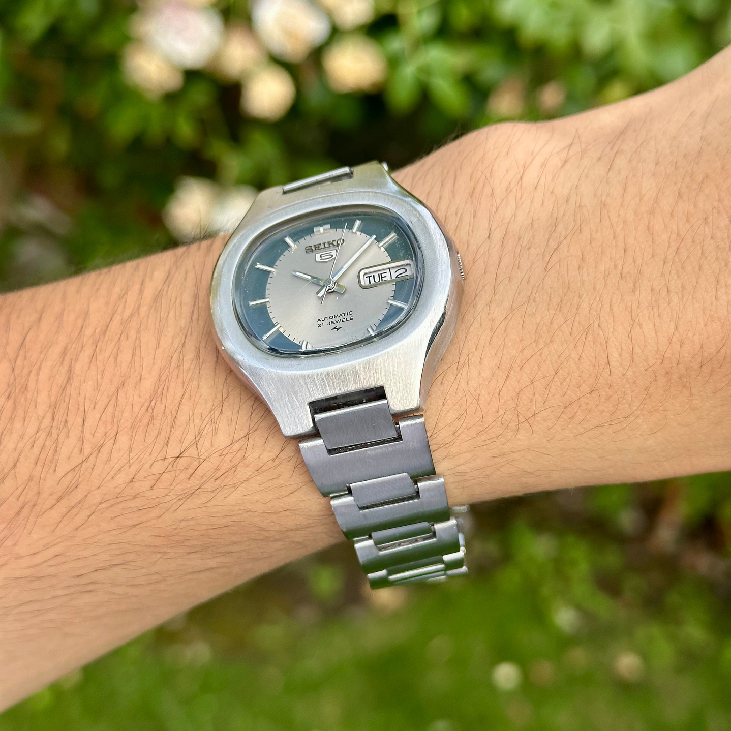 Seiko 5 – 7019-5010 – Bicolor Silver/Graphite – Automático 21J – 37 mm – (314350) 9