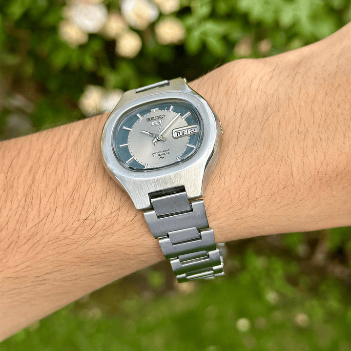 Seiko 5 – 7019-5010 – Bicolor Silver/Graphite – Automático 21J – 37 mm – (314350) 9