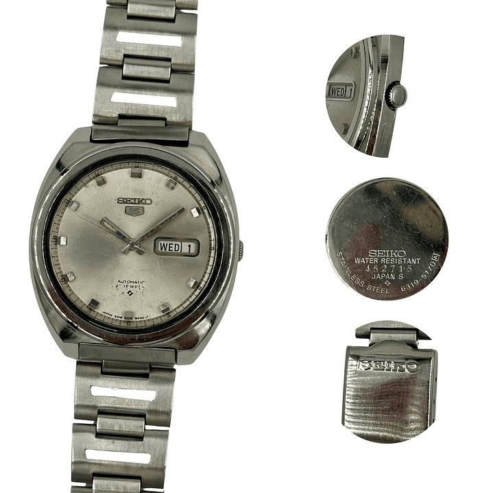 Seiko 5 6319-5170 Automático 37 mm – Calendario Inglés/Árabe – Vintage Serie 452715 1