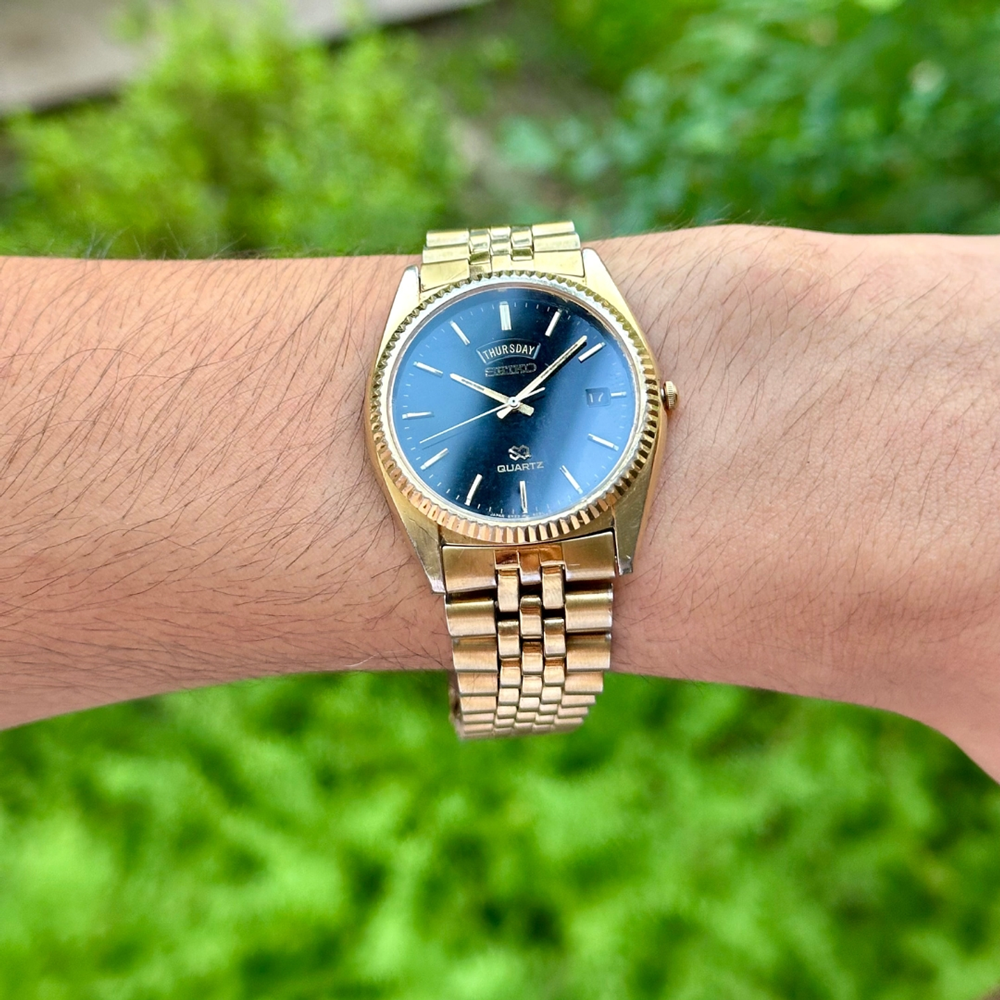 Seiko President SQ 5Y23-8A69 Gold Tone – Quartz Day-Date – 37mm – Serie 072515 8