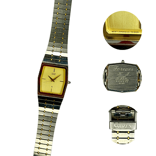 Citizen Quartz 36-3251 – Vintage Slim Bicolor – 33mm – Quartz Japón – Correa Original