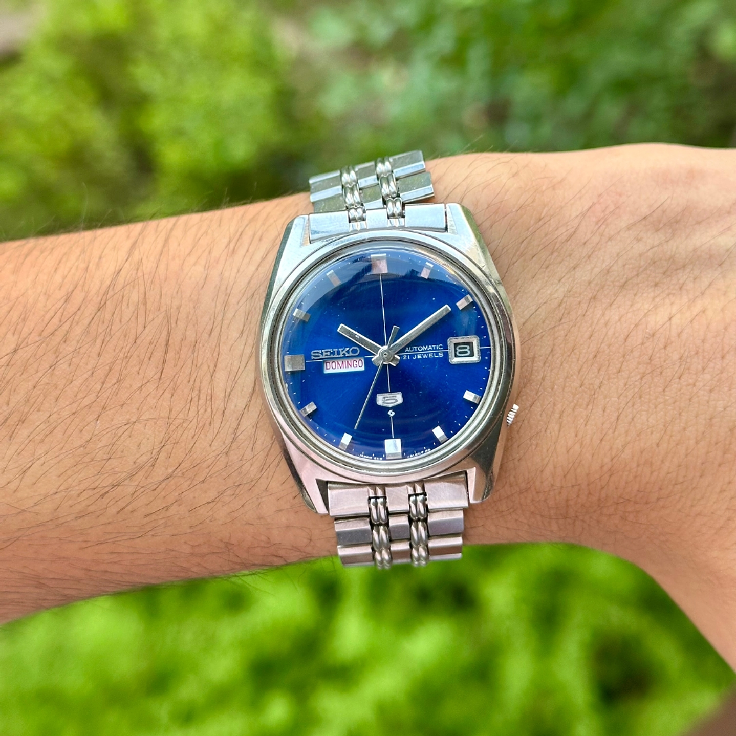 Seiko 5 6119-8093 – Esfera Azul – Automático Vintage – 37 mm 7