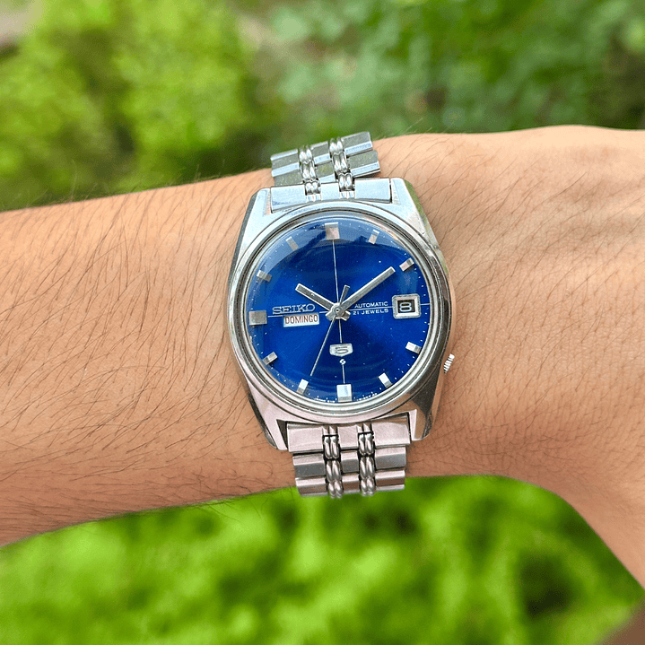 Seiko 5 6119-8093 – Esfera Azul – Automático Vintage – 37 mm 7