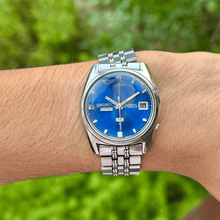 Seiko 5 6119-8093 – Esfera Azul – Automático Vintage – 37 mm 8