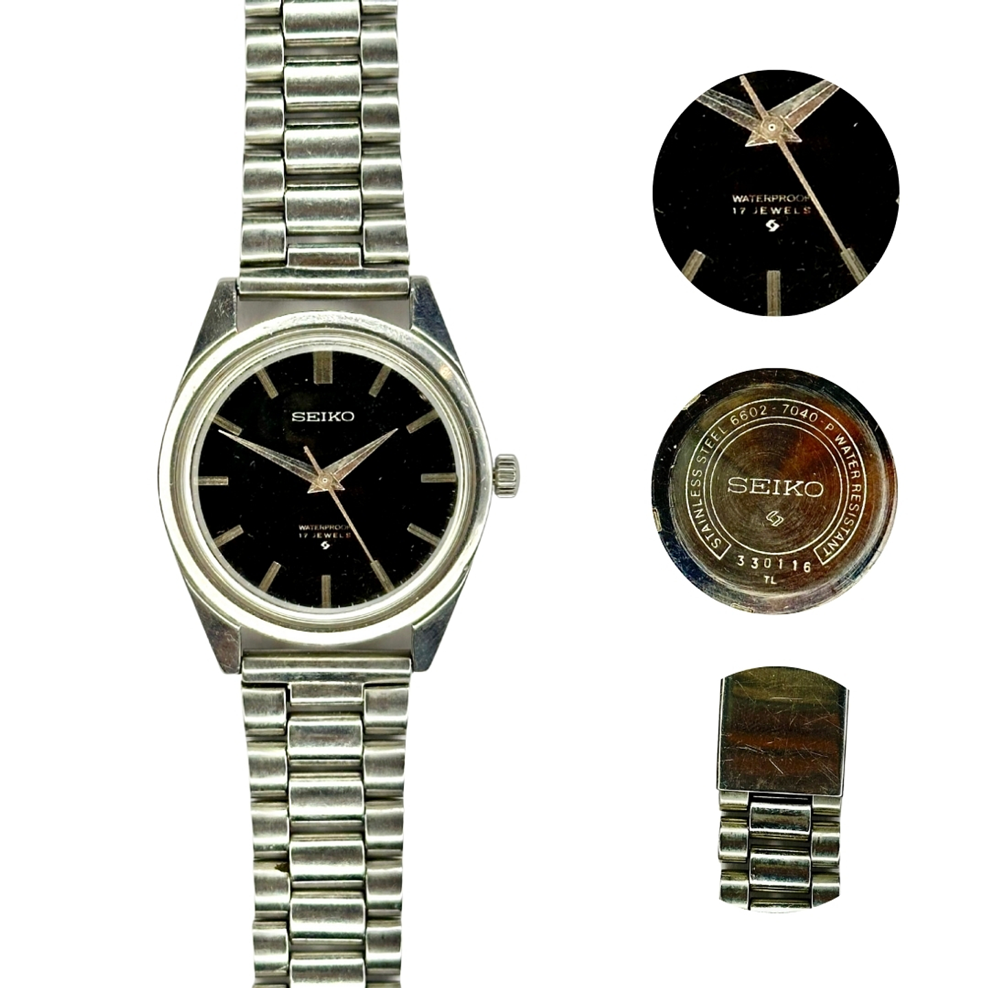 Seiko – Hand Winding – Black Dial – Manual – 6602-7040 1