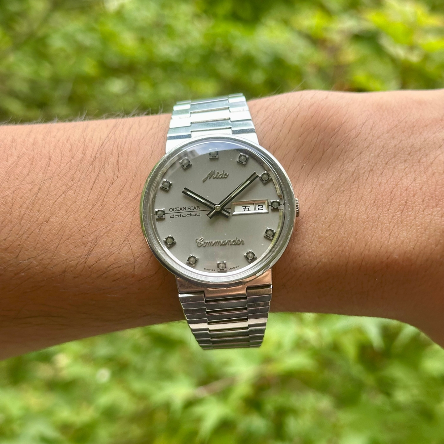 Mido Ocean Star Commander Automatic – Esfera Silver Diamond Dial – Calendario Day-Date  8