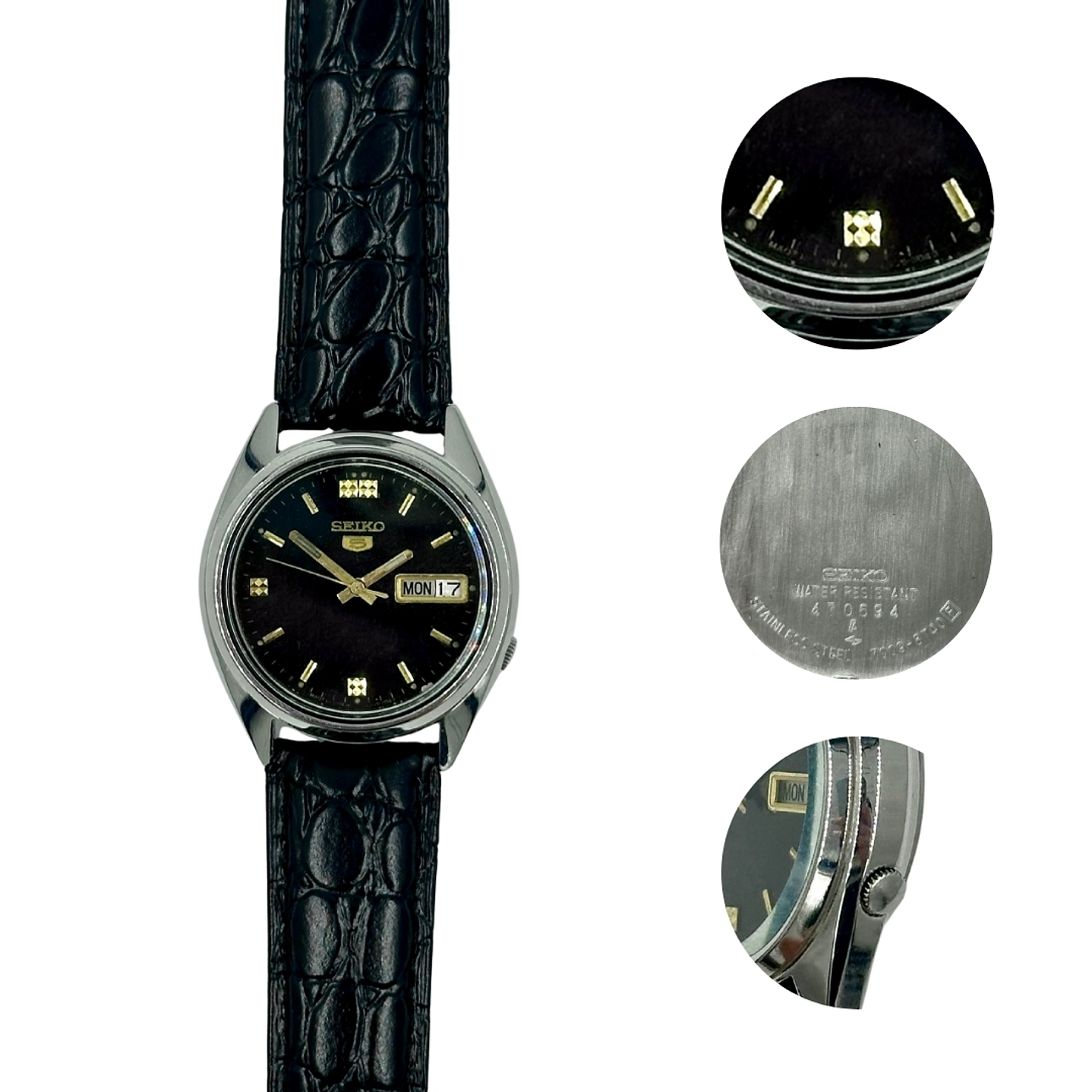 Seiko 5 – Automatic Black – Vintage – Cal. 7009 1