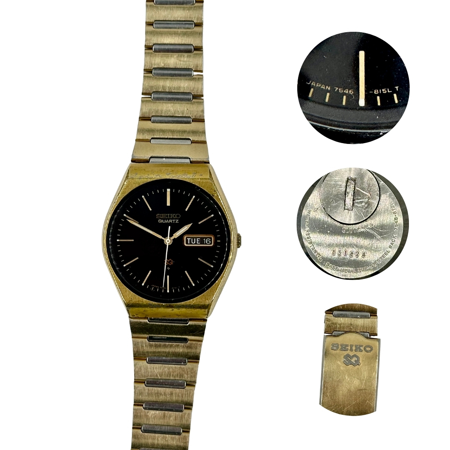 Seiko Quartz – Gold Tone – Day-Date – 7546-8120 – 1978 1