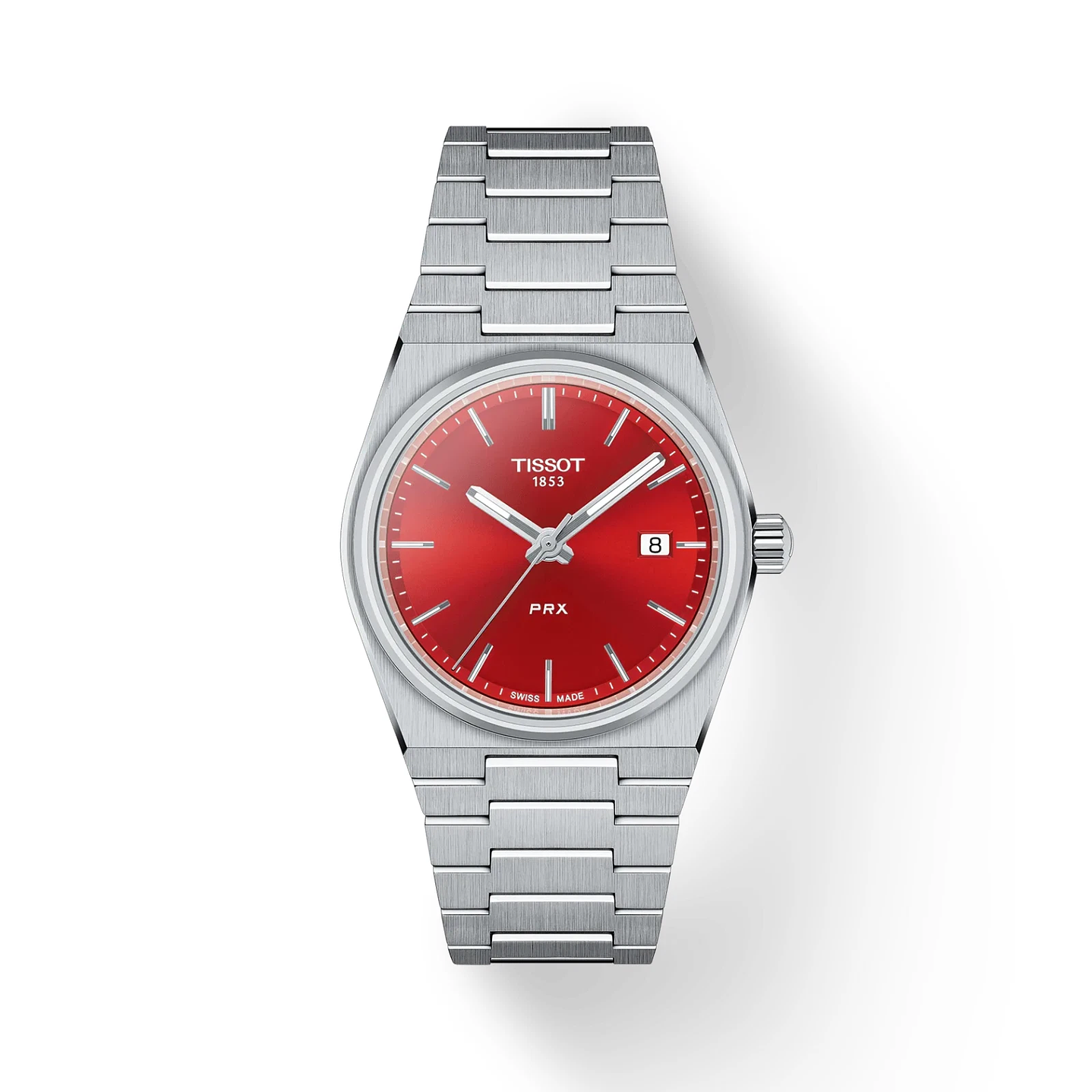 Tissot PRX Cuarzo 35 mm – Esfera Roja Sunburst – Ref. T137.210.11.421.00 1