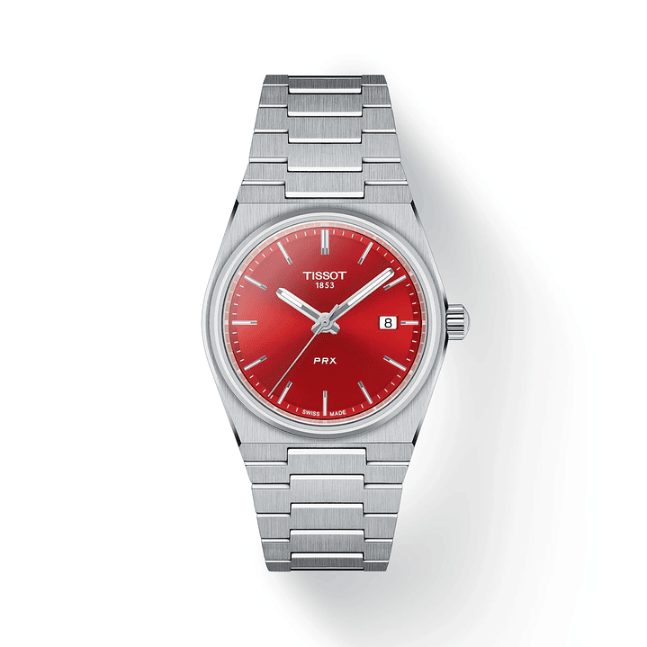 Tissot PRX Cuarzo 35 mm – Esfera Roja Sunburst – Ref. T137.210.11.421.00 1