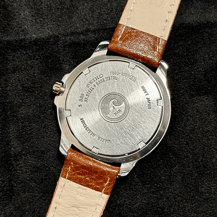 Seiko Quartz 7N43-8309 – Esfera Verde – Day-Date – 37mm 2