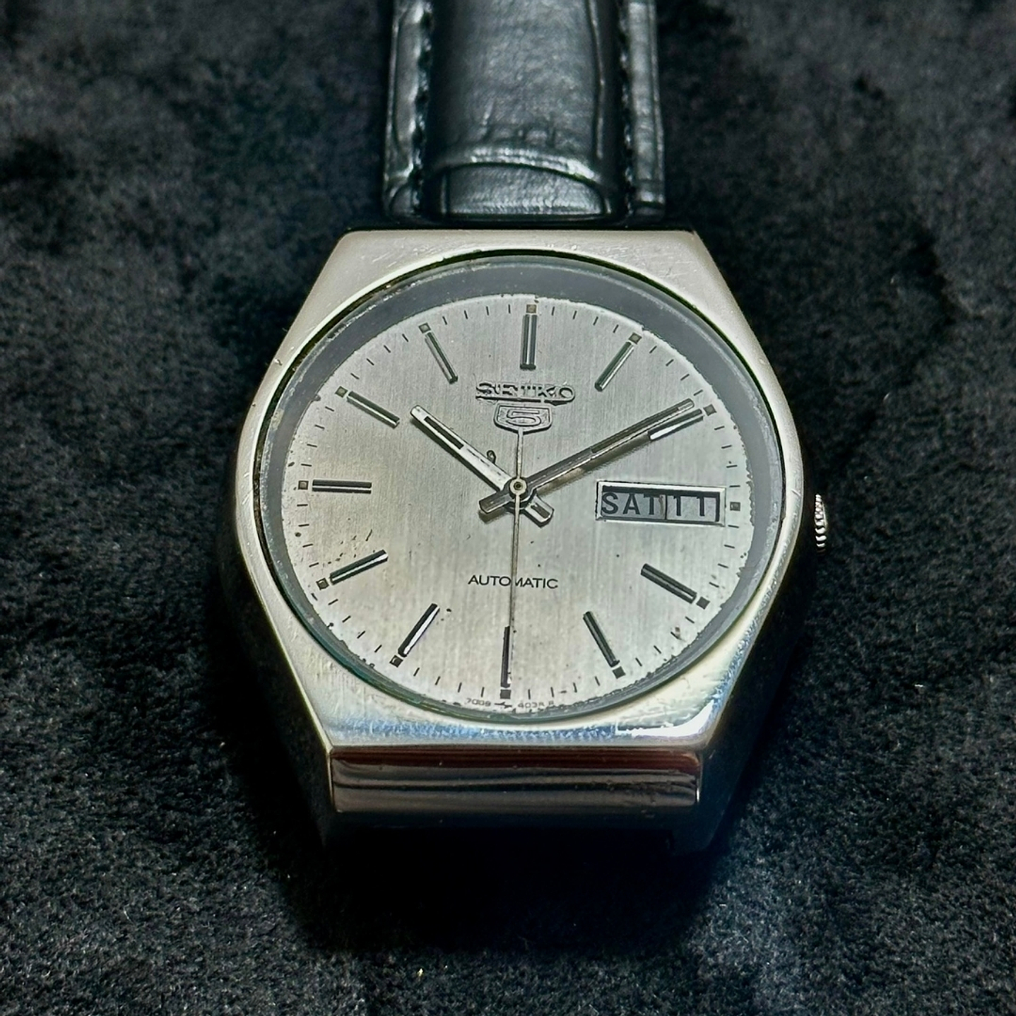 Seiko 5 Automatic 6309-510A – Esfera Plateada – 37 mm – Vintage 7