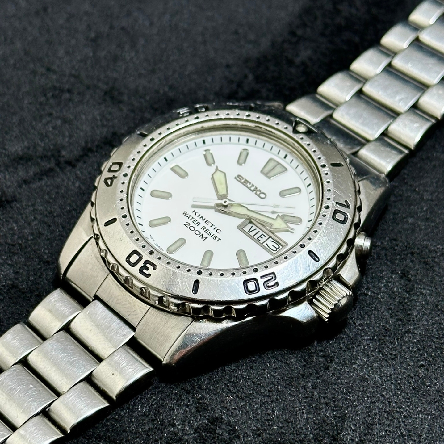 Seiko Kinetic – Diver 200M White Dial – Kinetic 41mm – SKJ167 – 5M43-0C90 7