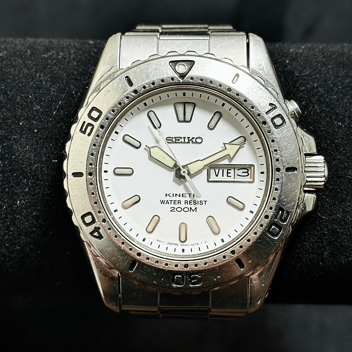 Seiko Kinetic – Diver 200M White Dial – Kinetic 41mm – SKJ167 – 5M43-0C90 6