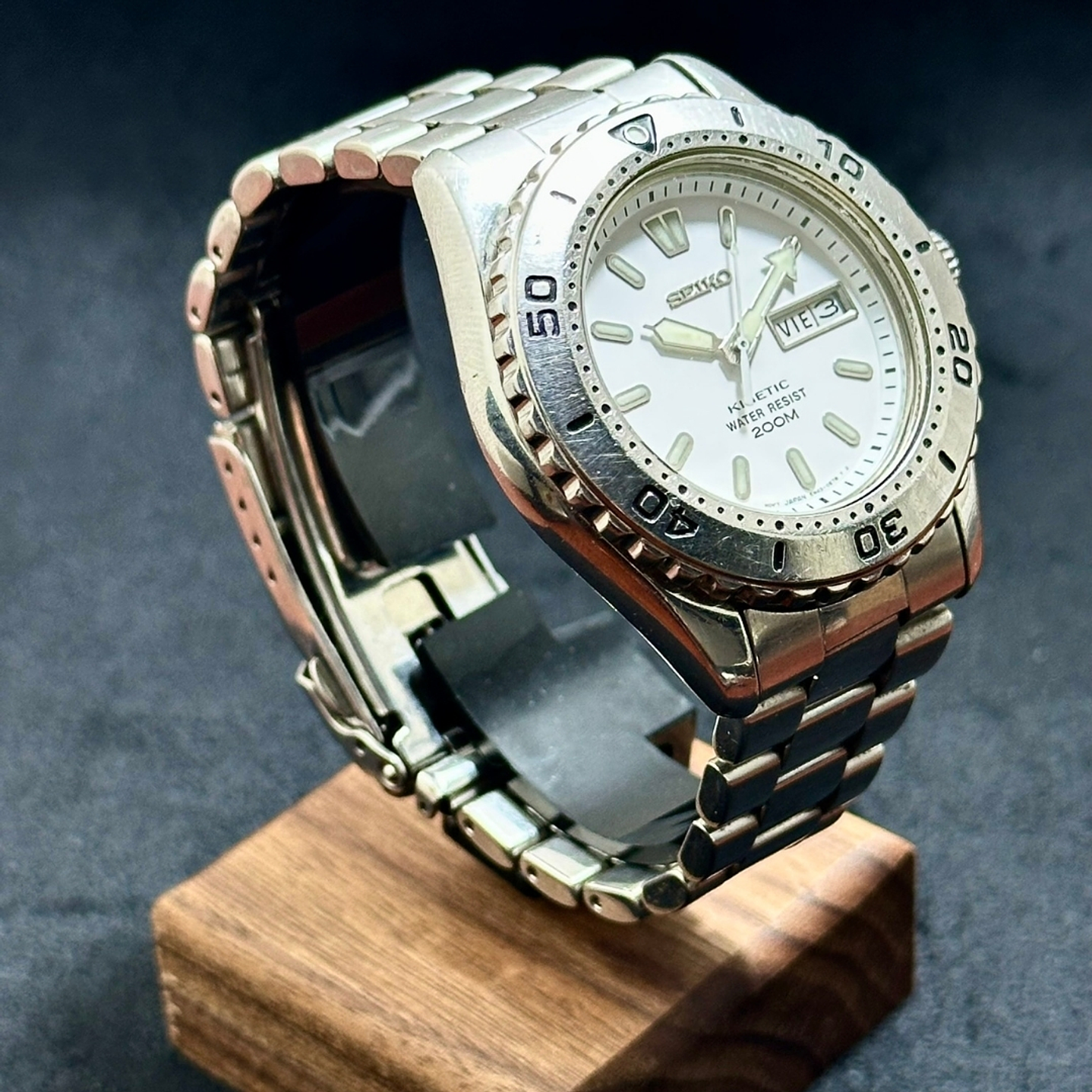 Seiko Kinetic – Diver 200M White Dial – Kinetic 41mm – SKJ167 – 5M43-0C90 3