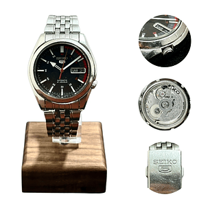 Seiko 5 SNK375K1 Automático 37mm – 7S26-01V0 – Esfera Negra