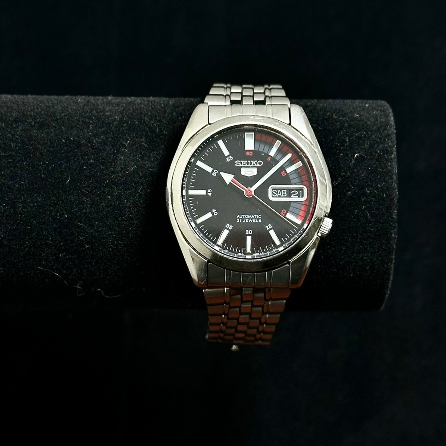 Seiko 5 SNK375K1 Automático 37mm – 7S26-01V0 – Esfera Negra 6