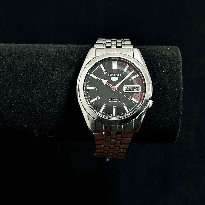 Seiko 5 SNK375K1 Automático 37mm – 7S26-01V0 – Esfera Negra 6
