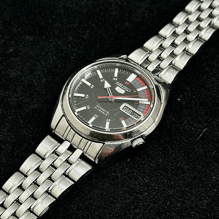 Seiko 5 SNK375K1 Automático 37mm – 7S26-01V0 – Esfera Negra 9