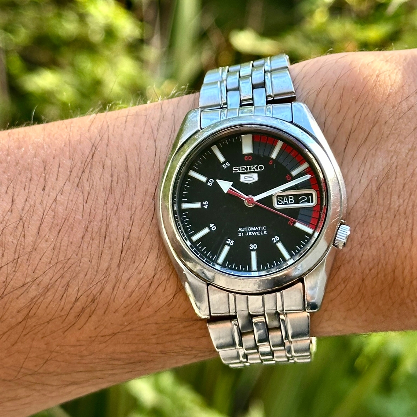 Seiko 5 SNK375K1 Automático 37mm – 7S26-01V0 – Esfera Negra 11