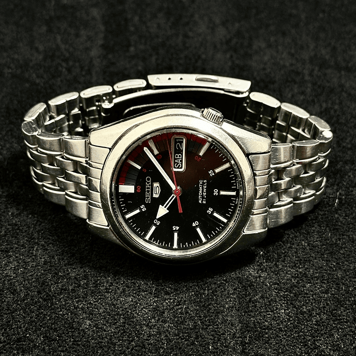 Seiko 5 SNK375K1 Automático 37mm – 7S26-01V0 – Esfera Negra 5