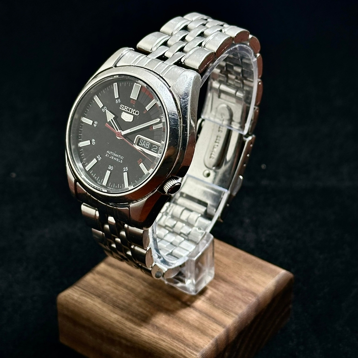 Seiko 5 SNK375K1 Automático 37mm – 7S26-01V0 – Esfera Negra 3