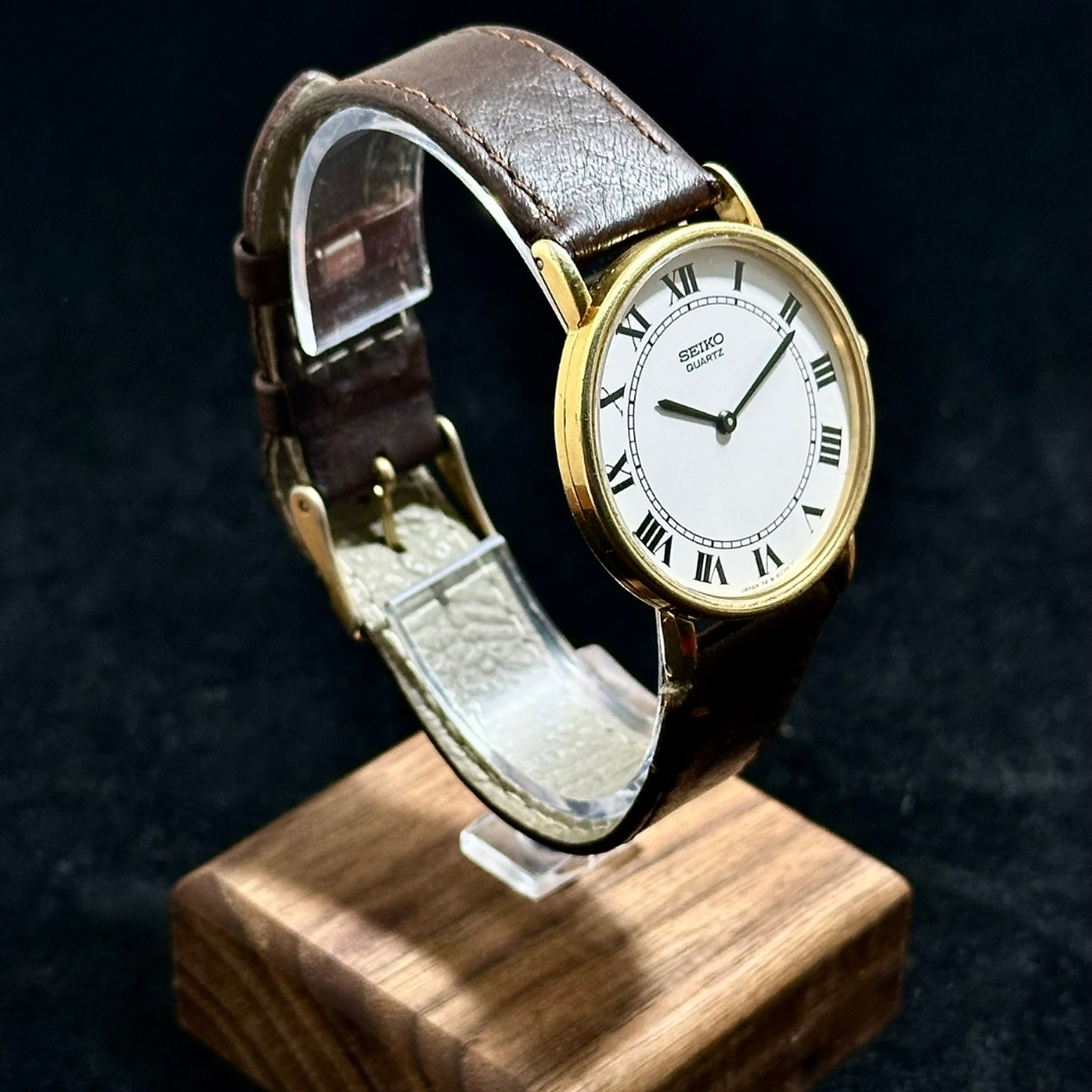 Seiko Quartz 7800 – Esfera Blanca Romana – Quartz 37mm – 7800-8019 2