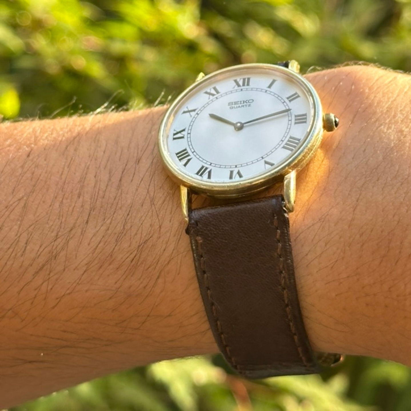 Seiko Quartz 7800 – Esfera Blanca Romana – Quartz 37mm – 7800-8019 10