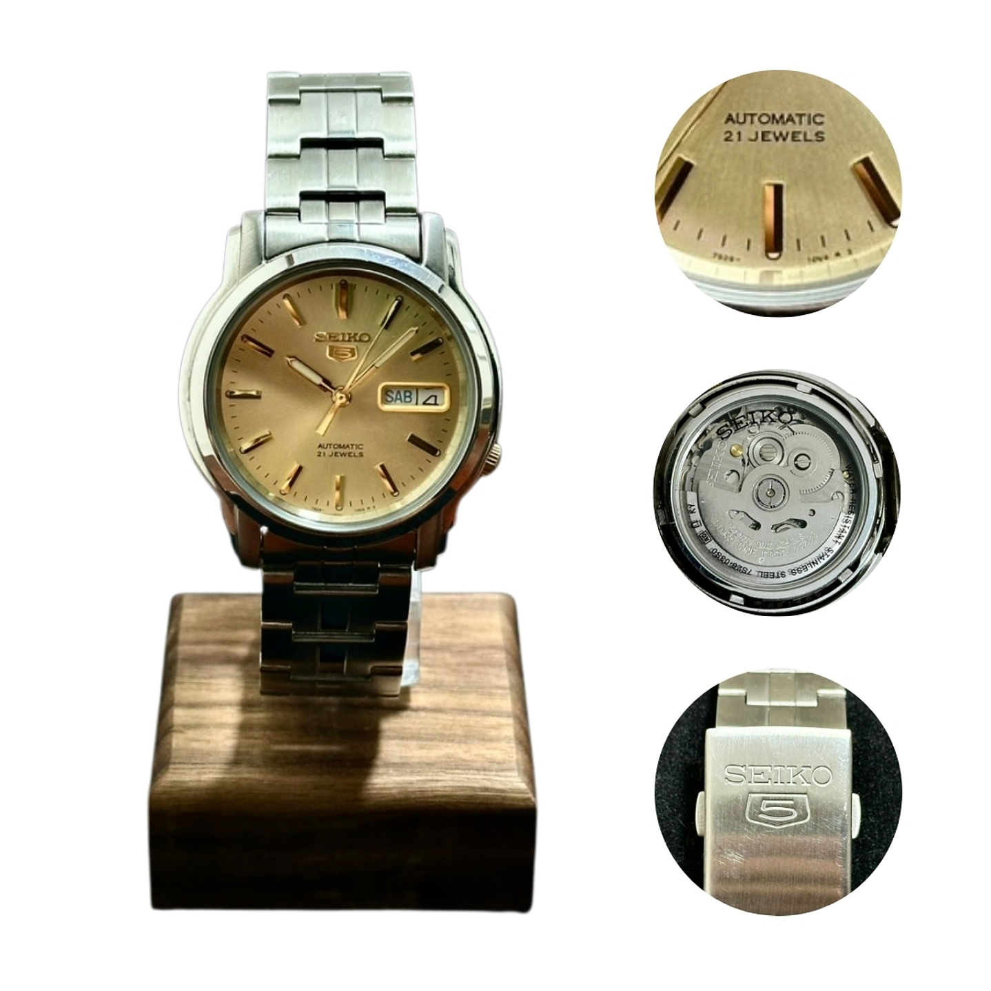 Seiko 5 – Champagne Dial Automatic 37mm – SNKL81K1 1