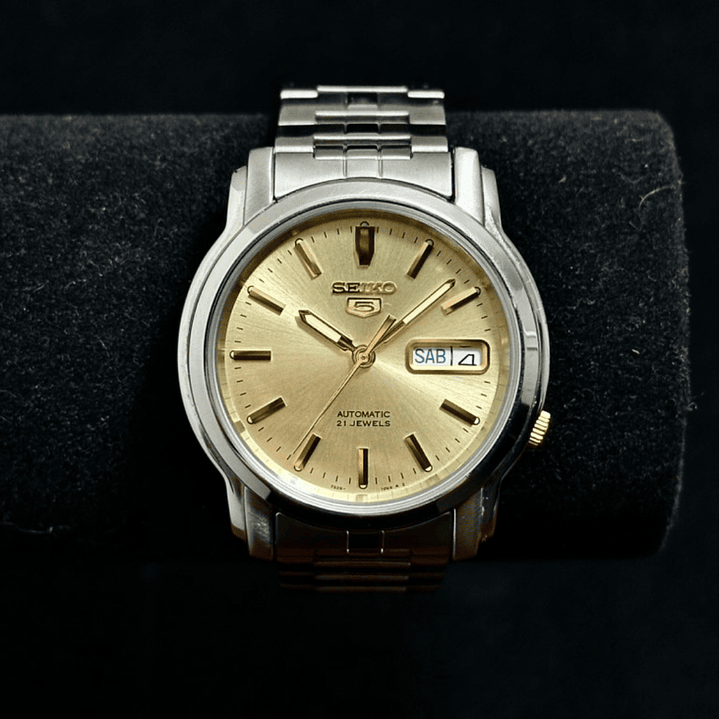 Seiko 5 – Champagne Dial Automatic 37mm – SNKL81K1 5