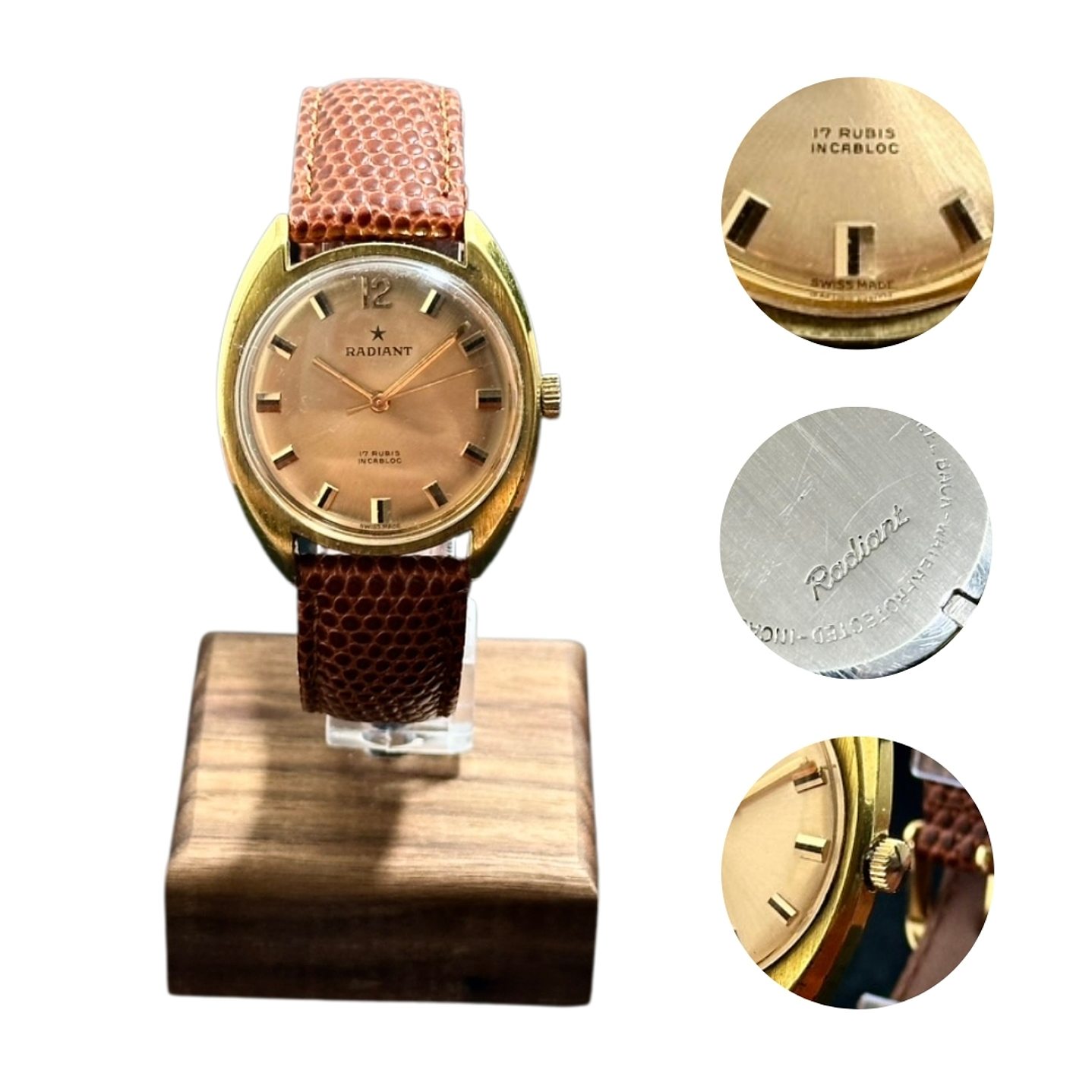 Radiant Vintage Swiss Made – 17 Rubies Incabloc – Manual – 37mm 1