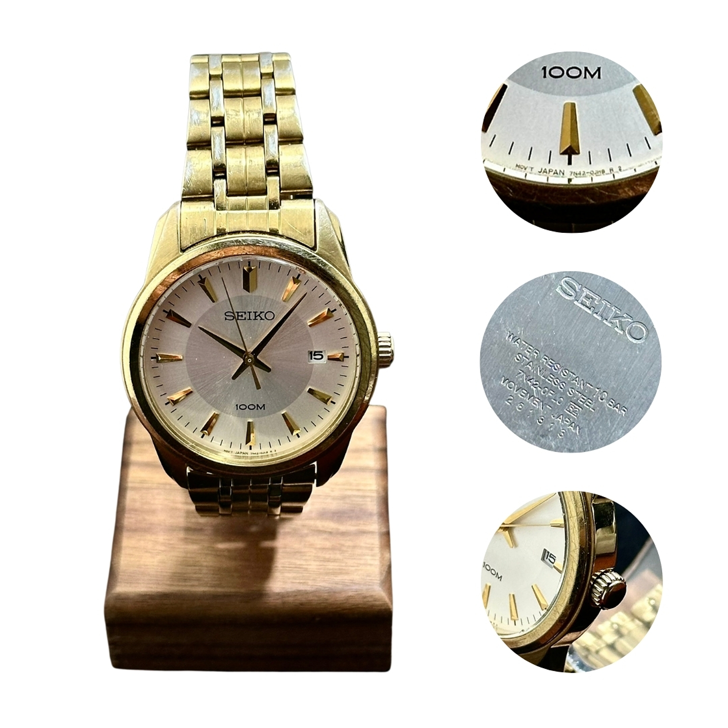 Seiko Quartz SQ – Champagne Dial – 40mm – 7N42-0FL0 1