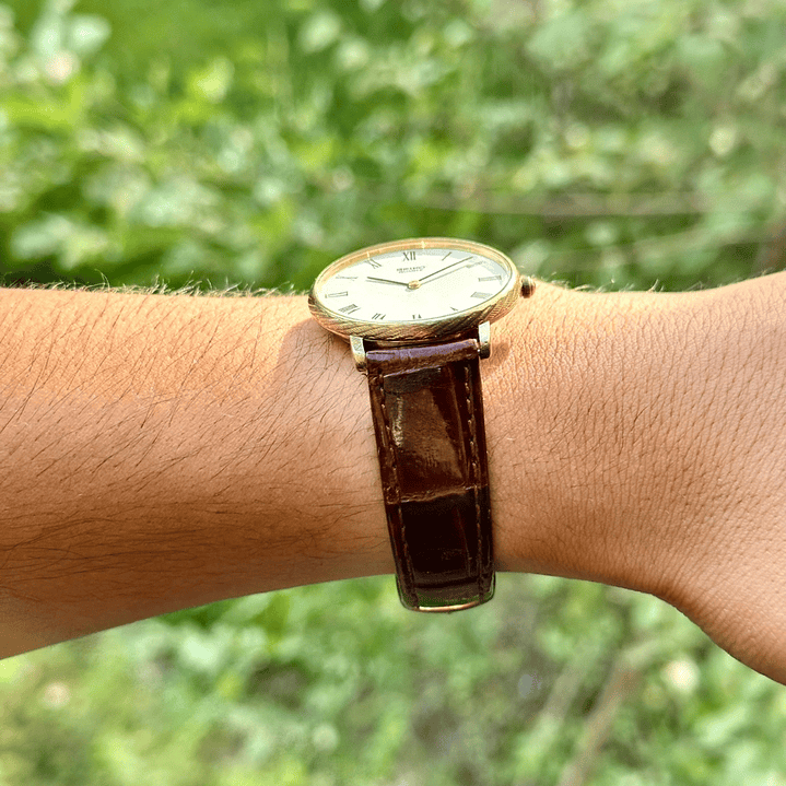 Seiko Quartz SQ – White Roman Dial Gold Tone Quartz 37mm – 7800-9029 11