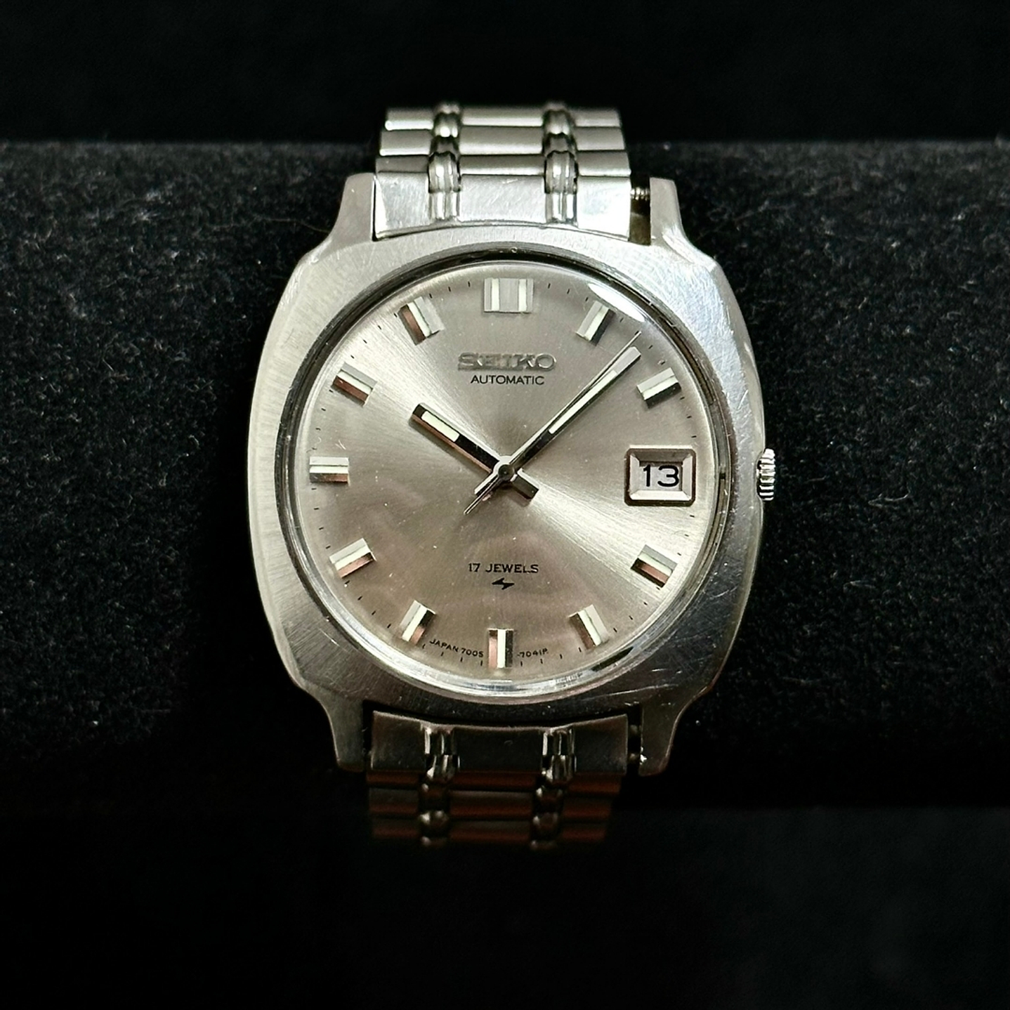 Seiko Automatic 7005-7062 – Sunburst Plateado – Automático – 37 mm  4