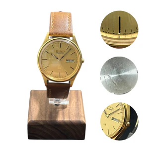 Seiko Quartz SQ - Gold Dial Day-Date Quartz 37mm - 5Y23-8049