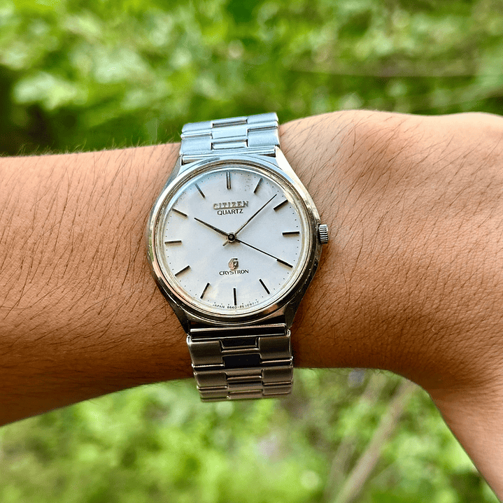 Citizen Crystron Quartz – Silver Dial Minimalist 38mm – Vintage Quartz – Serie 5105016 7