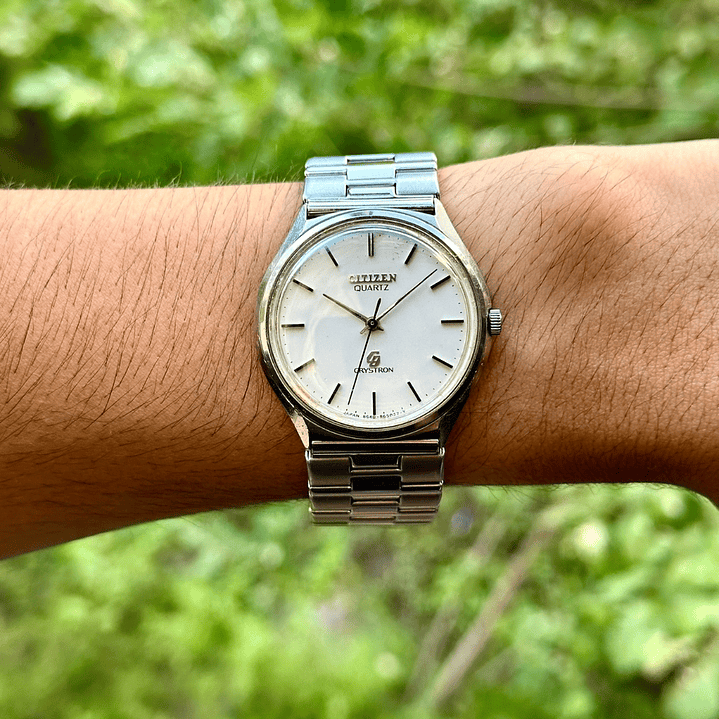 Citizen Crystron Quartz – Silver Dial Minimalist 38mm – Vintage Quartz – Serie 5105016 8